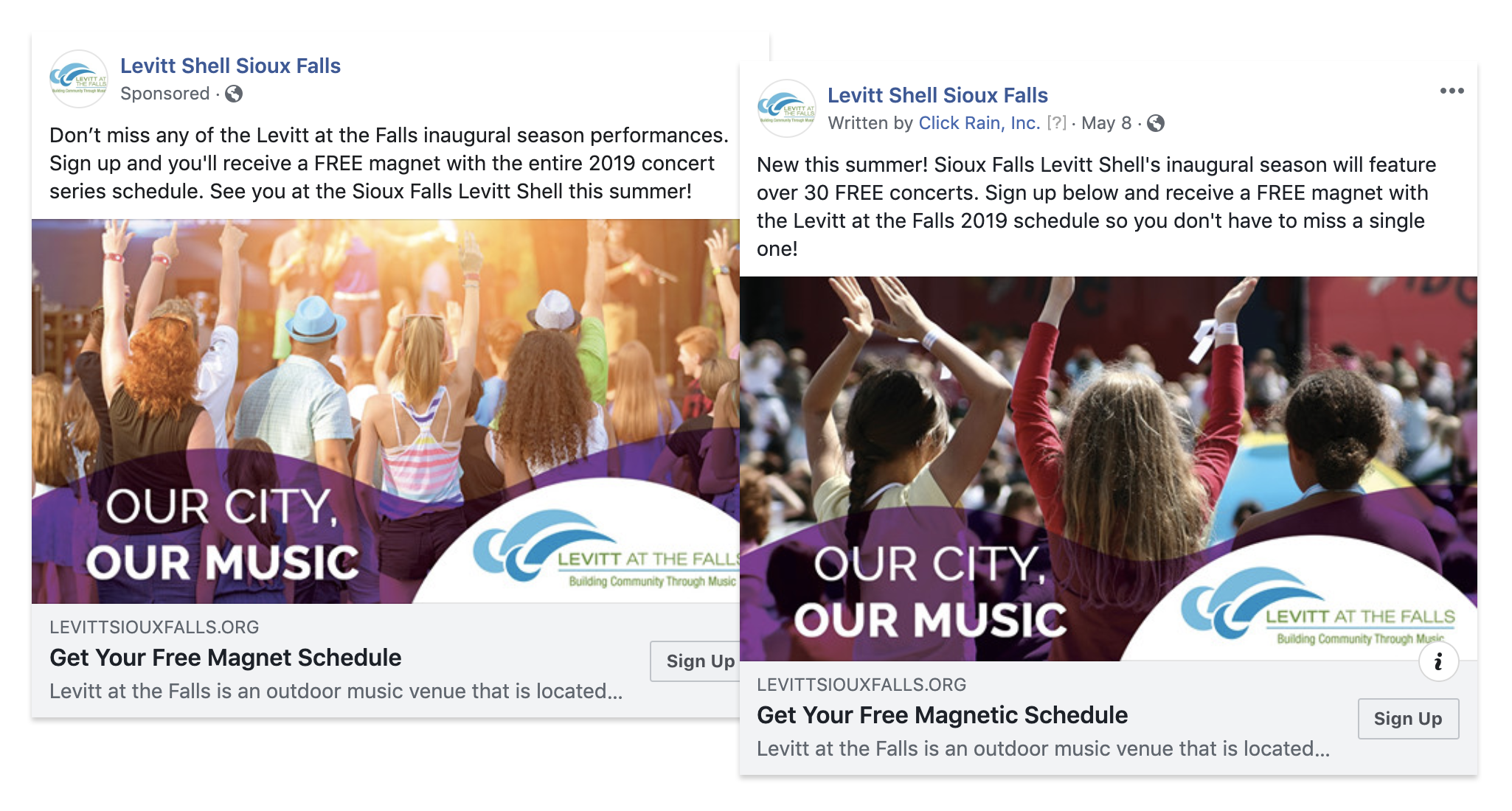 Facebook ads used for targeted digital strategy