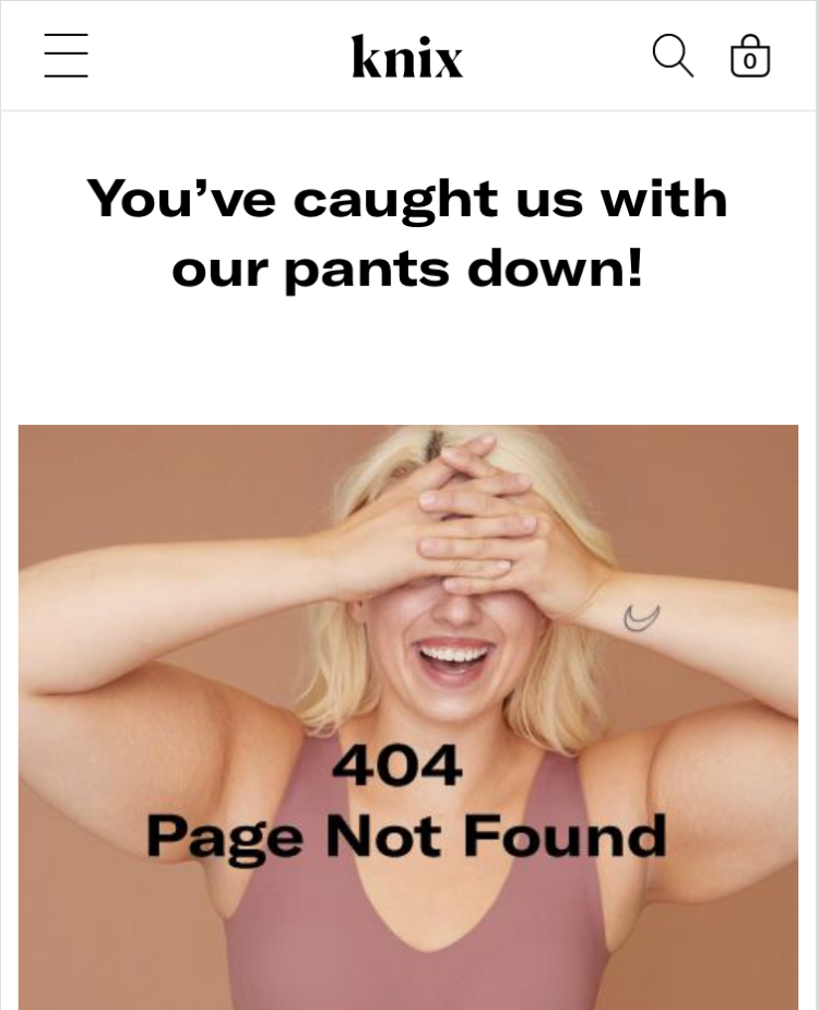 Knix 404 Page Example